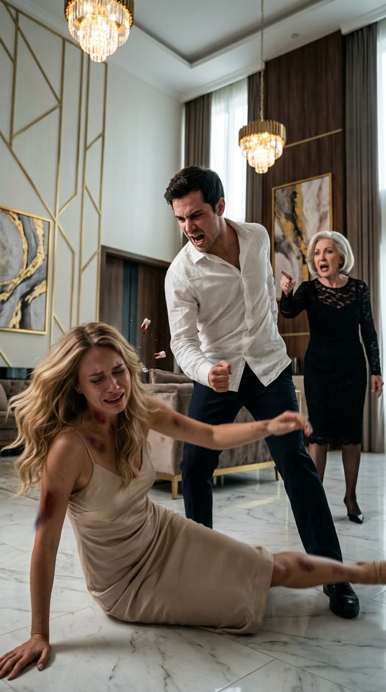 "Hit harder! Just not on the face!" my mother-in-law hissed while I lay completely bruised and silent. I refused to cry, holding onto a devastating secret they didn't know yet—that in just a few short minutes, their entire world would collapse forever.