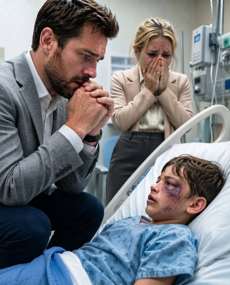 My eight-year-old son ended up in a hospital bed after his own grandfather ordered two grown men to hold him down while he smashed my boy's head against the driveway. They mocked me, convinced I was just another harmless suburban dad who would never fight back. What they didn't know was that I had buried a past I swore I'd never return to—until that phone call changed everything.