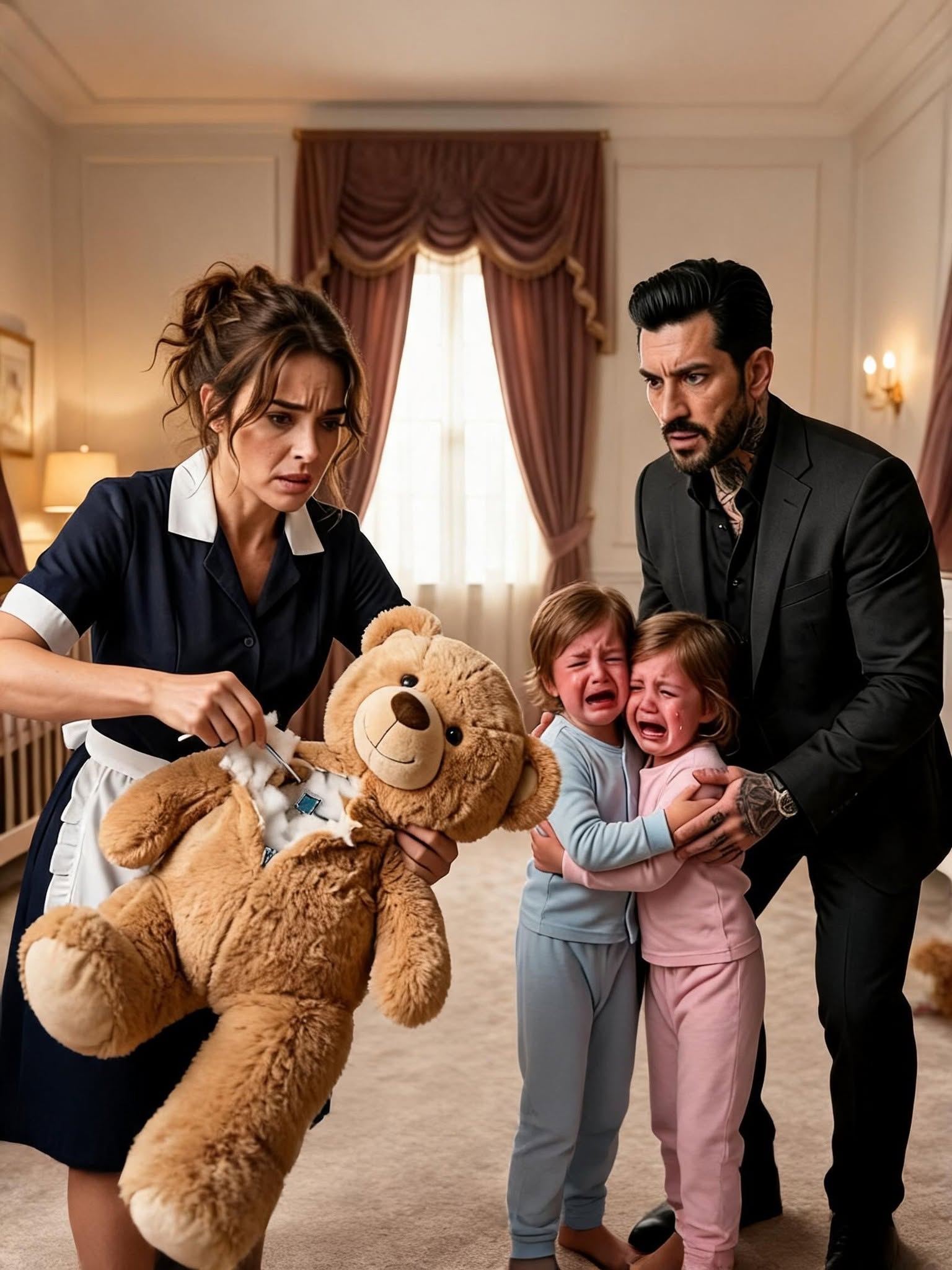 THE MAFIA BOSS’S TWINS SCREAMED EVERY NIGHT—UNTIL THE INVISIBLE MAID TORE OPEN THEIR TEDDY BEAR, EXPOSED HIS SISTER’S BETRAYAL, AND BECAME THE WOMAN HE CLAIMED BEFORE THE ENTIRE CITY