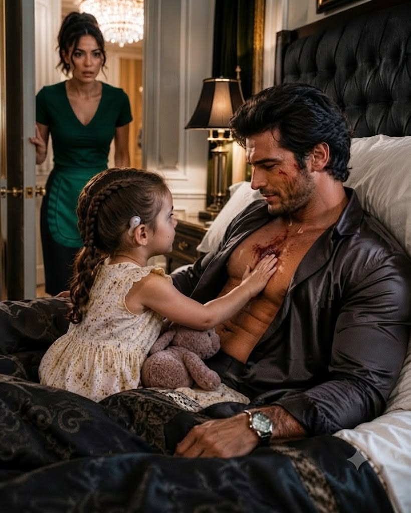 Every nurse who entered the mansion left in tears after being driven out by the dying mafia boss who trusted no one. Then my deaf four-year-old daughter wandered into his forbidden bedroom, rested her tiny hand on his chest, and melted the heart of the one man the entire city feared. When I found them together, the look in Damian Volkov's eyes shattered everything I thought I knew about monsters.