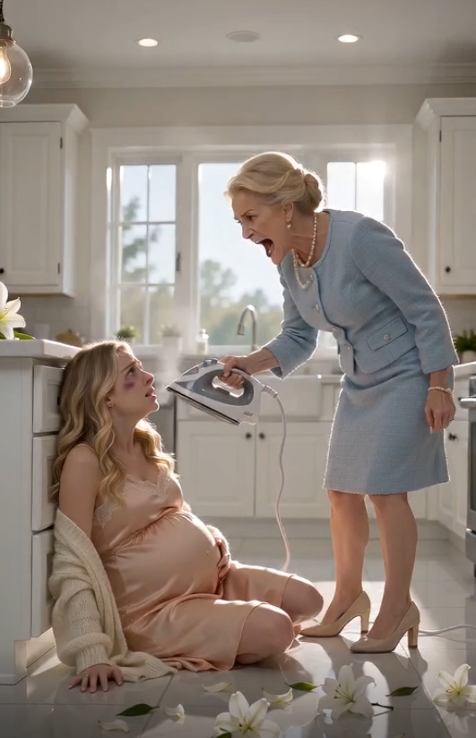 "My mother-in-law held a steaming hot iron inches from my 8-month pregnant belly. “Sign the custody papers, or you both burn,” she smirked, laughing as she dropped a forged military casualty notice of my husband’s death onto the kitchen table.