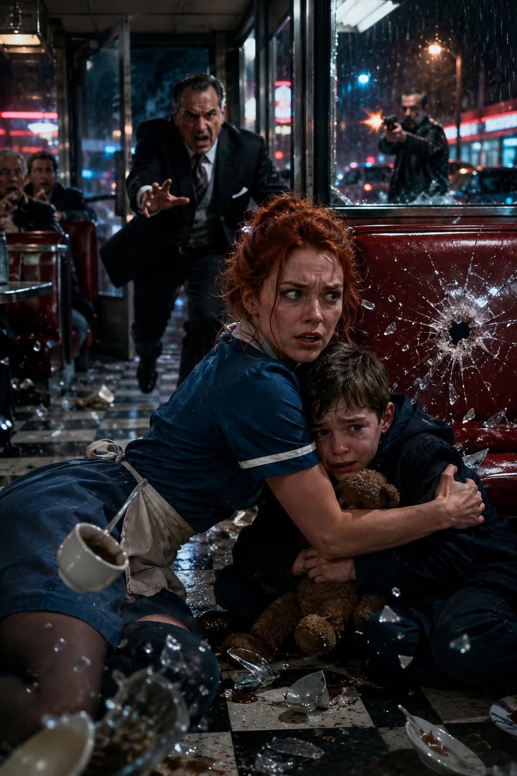 A Waitress Took A Bullet For A Mafia Boss’s Son, Then Woke Up Wearing His Diamond Ring—But Their First Family Dinner Exposed The Traitor Who Wanted The Child Dead...