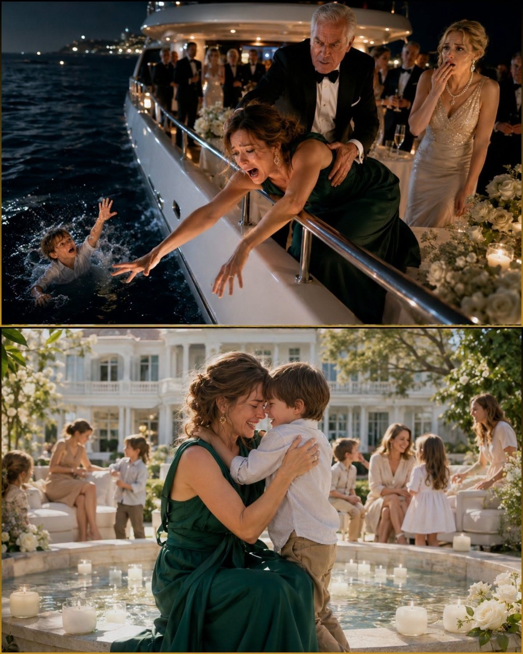 The billionaire family threw them into the sea, but they forgot that the yacht had cameras... Then the Boy Who Deserved to Drown Before His Wedding appeared with a secret that exploded the whole hall....