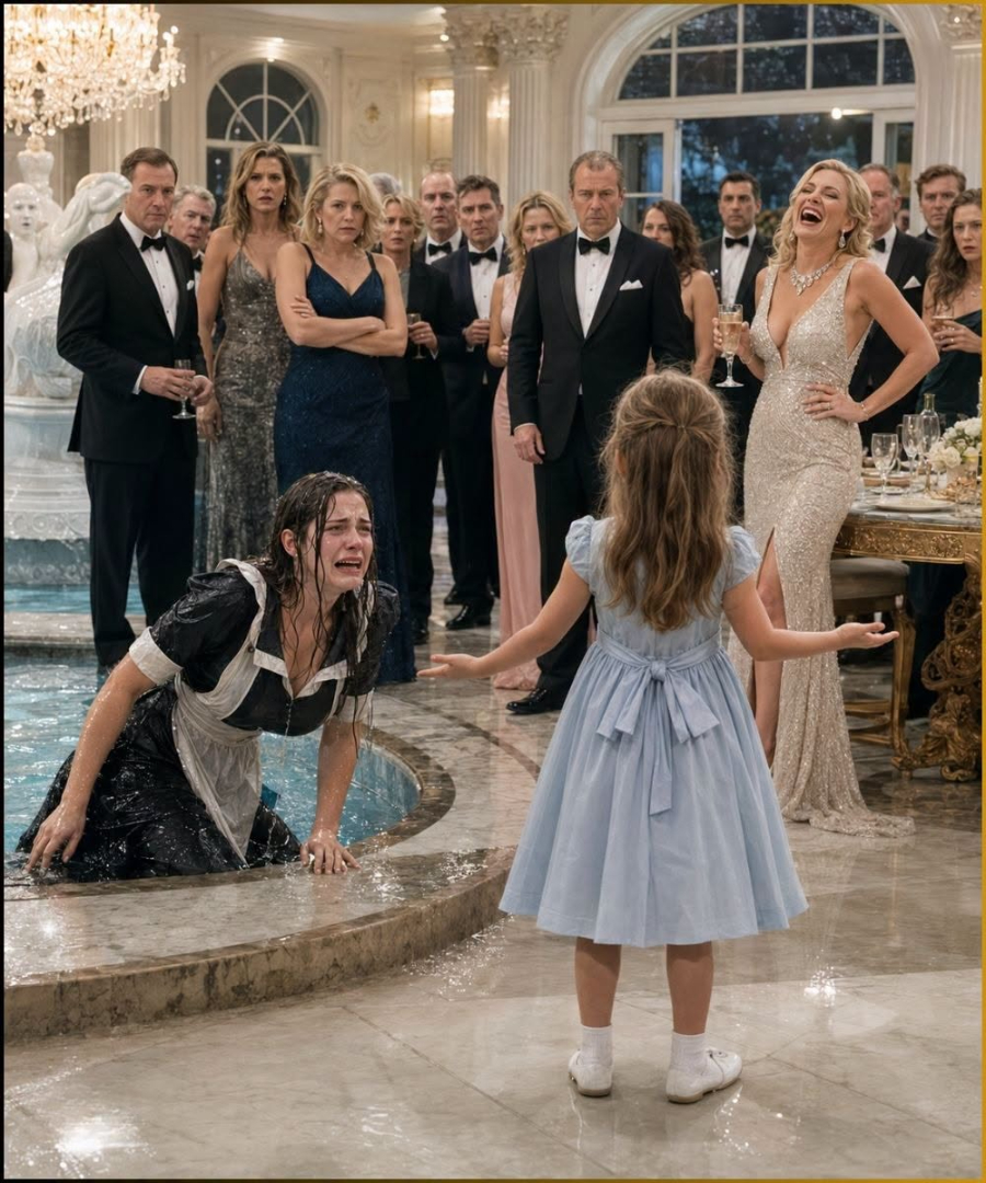 The Crime Boss’s Wife Laughed When the Maid Hit the Water... Until the Maid’s Little Girl Asked Why Sixty Adults Let Her Mommy Cry Alone