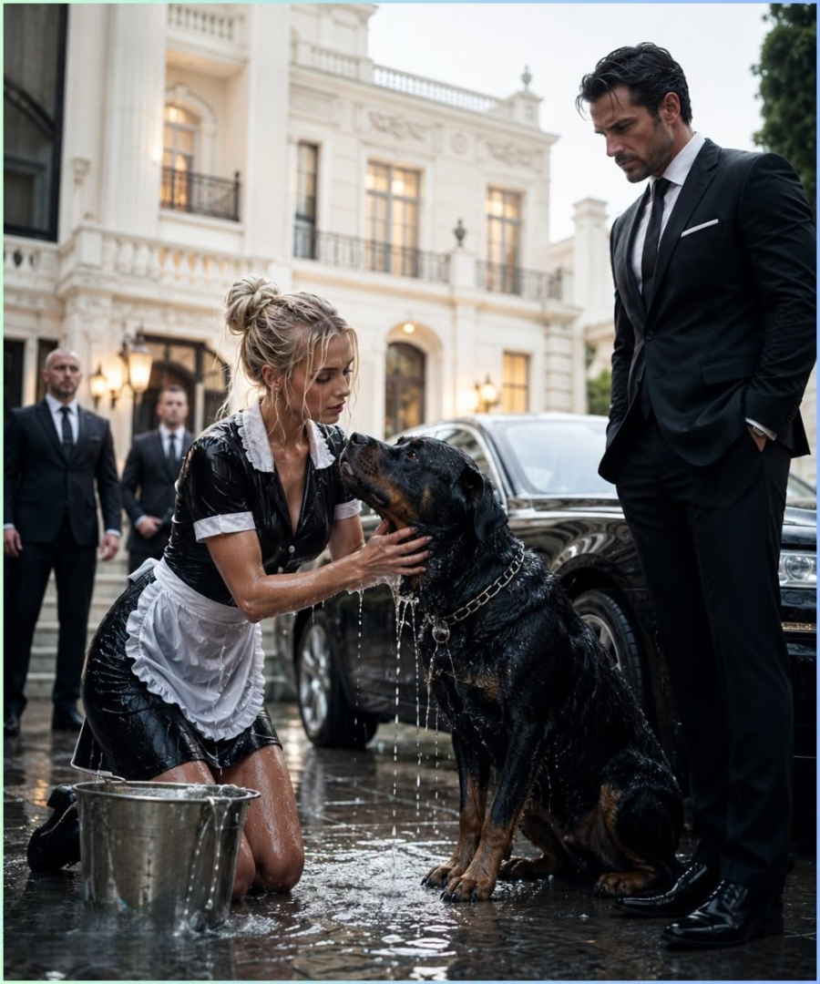 The Clumsy Maid Drenched a Mafia Boss’s Killer Dog by Accident, but When the Beast Refused to Leave Her, the Don Discovered He Was the One Who Needed Training