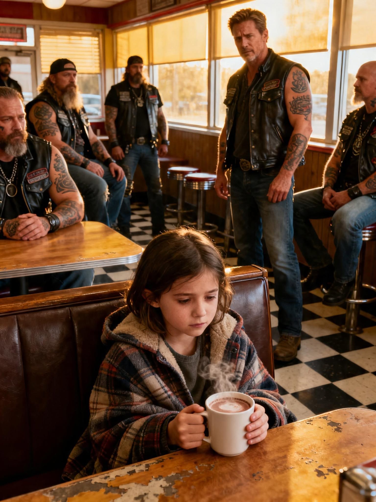 A LITTLE GIRL RAN TO A HELLS ANGEL CRYING, “MY DAD BEATS ME EVERY DAY” - THEN HE SAW THE BRUISES