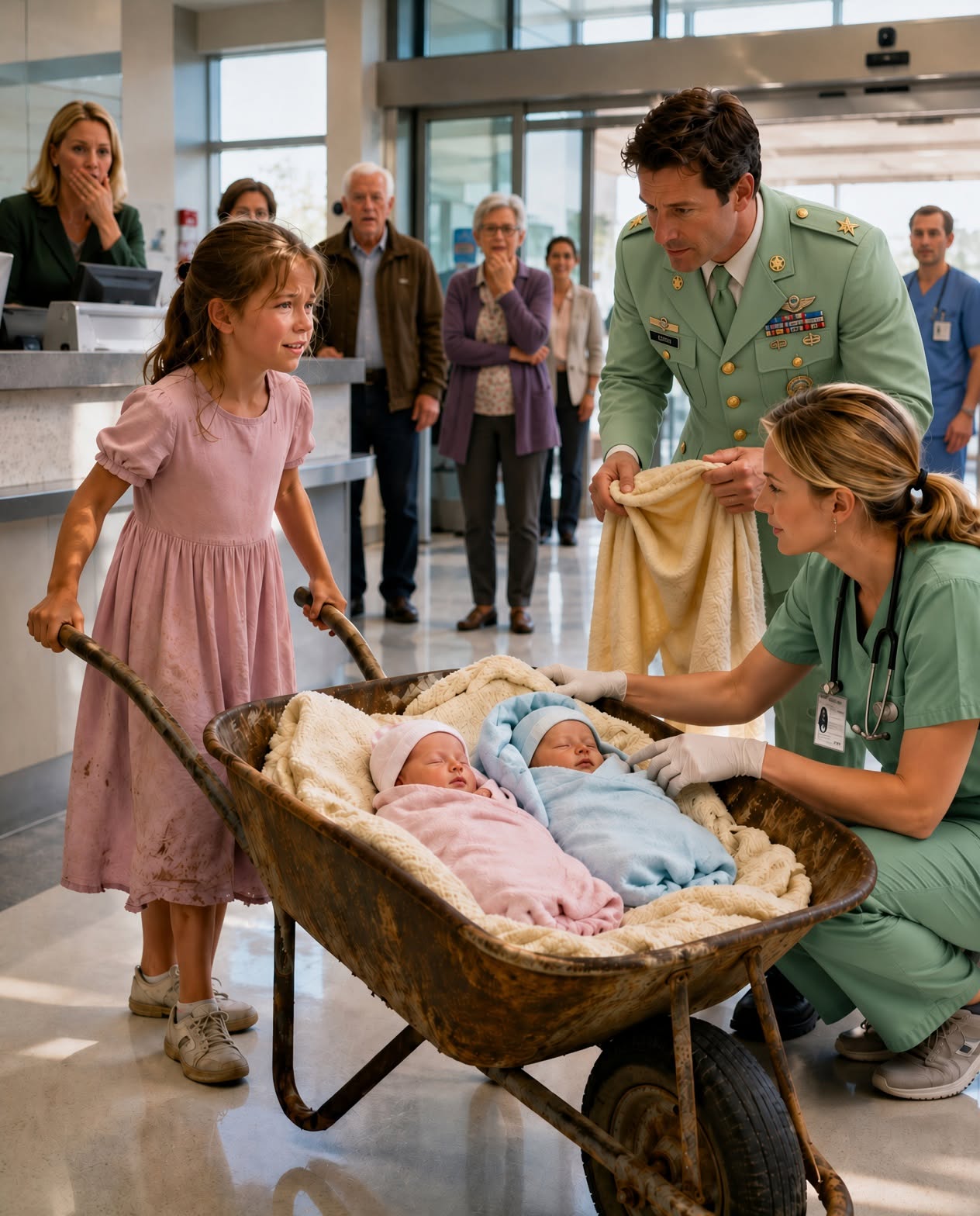 "My mommy has been sleeping for three days": A 7-year-old girl pushed a wheelbarrow for miles to save her newborn twins — and what happened next left everyone speechless...