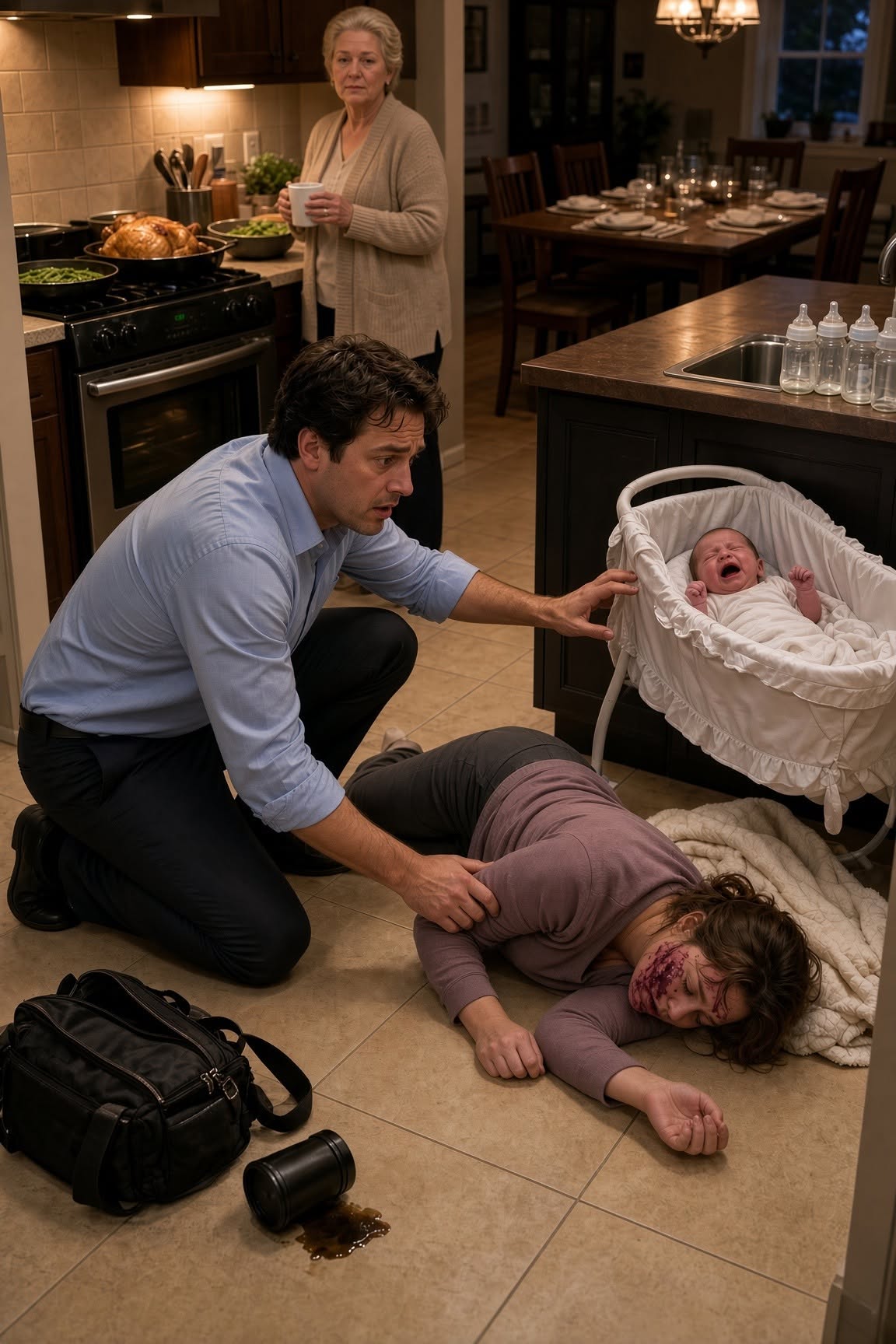 8My family called me heartless for putting my mother’s suitcase on the porch the same night I found Clara unconscious beside our screaming newborn.