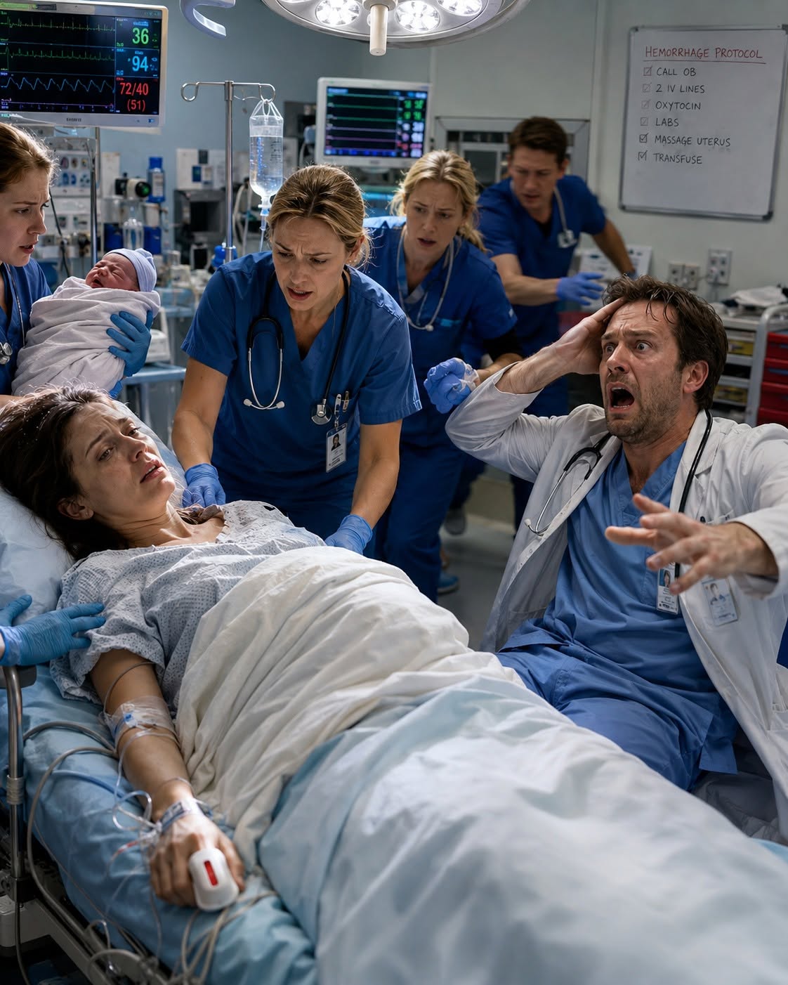 89898I was in labor carrying a 10-pound baby, but my heartless doctor husband denied a C-section and forced me to deliver naturally, believing I had harmed his female intern. When it was over, he entered the delivery room, panicked, and collapsed...