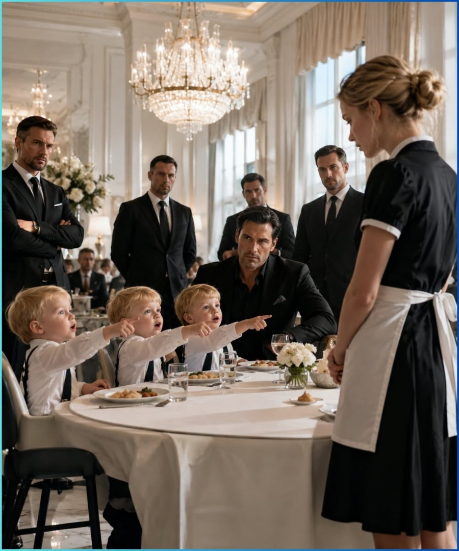 The Mafia Boss’s Silent Triplets Spoke Their First Words at Lunch, and Every Finger Pointed at the Waitress