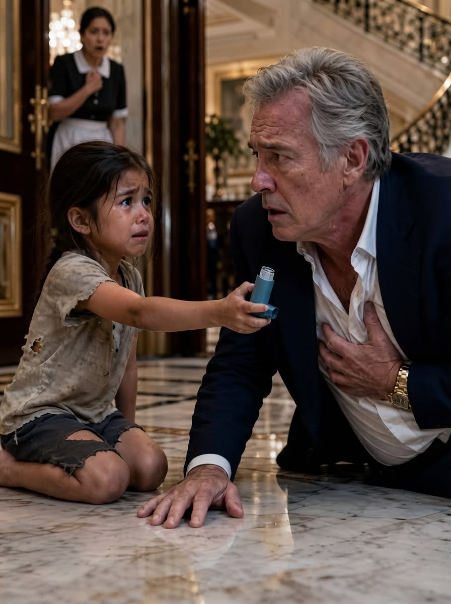 THE MAID’S LITTLE GIRL USED HER LAST INHALER TO SAVE A DYING MILLIONAIRE — THEN HE SAW HER FACE AND UNCOVERED A SECRET BURIED FOR 10 YEARS