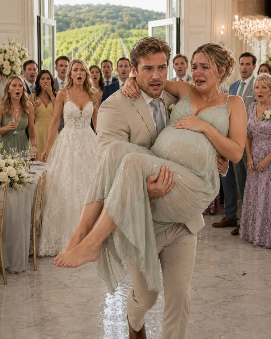 My water broke in the middle of my sister-in-law's lavish vineyard wedding, soaking the marble floor beneath my feet. "Please—call an ambulance," I gasped, but my mother-in-law hurried me into a nearby bathroom and closed the door behind me. "This baby can wait until the ceremony settles," she whispered. As the contractions became stronger, I reached for the emergency phone hidden in my purse—because the person I called would not only help save my baby, but uncover a truth no one at the wedding expected.