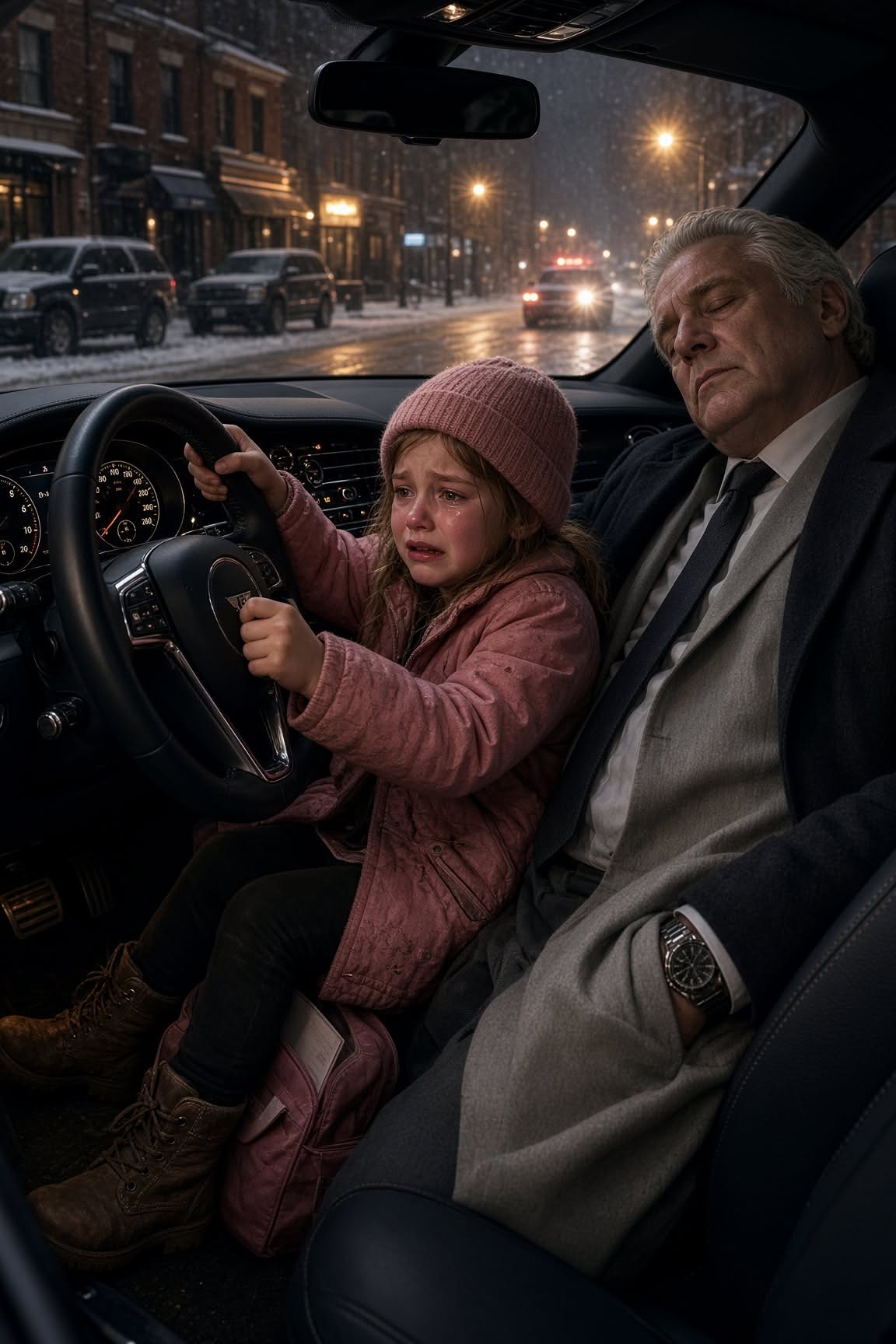 A Poor Girl Grabbed the Wheel After a Millionaire Collapsed—Then Everything Changed
