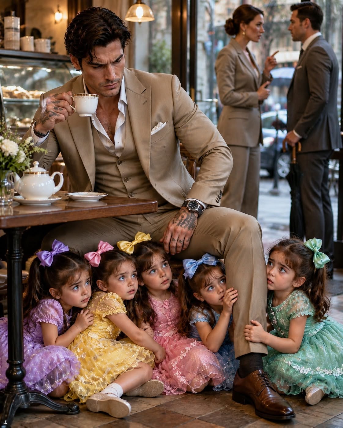 The night four terrified little girls crawled beneath my table and begged me to pretend I was their father, I thought it was just another stranger’s problem passing through my world. They had no idea the man they chose for protection was the same man feared by everyone in Chicago’s criminal underworld.