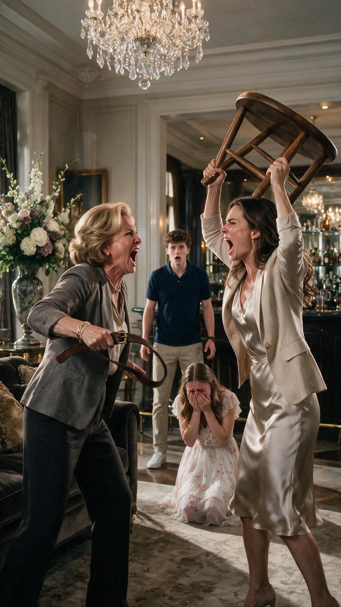 I walked in to find my mother-in-law whipping my 6-year-old with a belt, screaming, "Useless girl! He barely touched you, are you dying over it?" I immediately grabbed a stool and hurled it straight at her, roaring, "Looks like you're tired of living!"