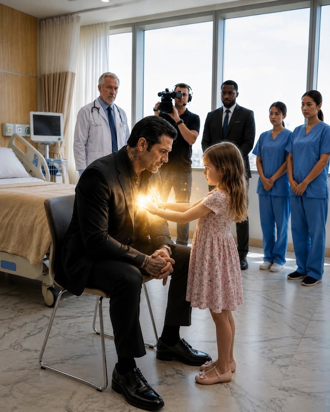 At fifty-one, I humiliated a janitor's ten-year-old daughter in front of an entire courtyard by offering her one million dollars to accomplish what the world's best doctors couldn't: make me walk again. My mafia associates expected her to retreat in fear, but Emily calmly approached my wheelchair, touched my leg, and did something that made every man around us stop laughing.