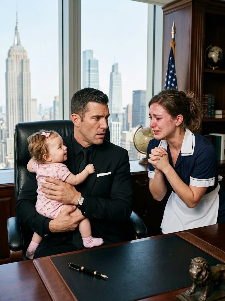 88The Poor Maid’s Baby Crawled Into the Mafia Boss’s Office, and His Next Decision Put a Target on All Three of Them