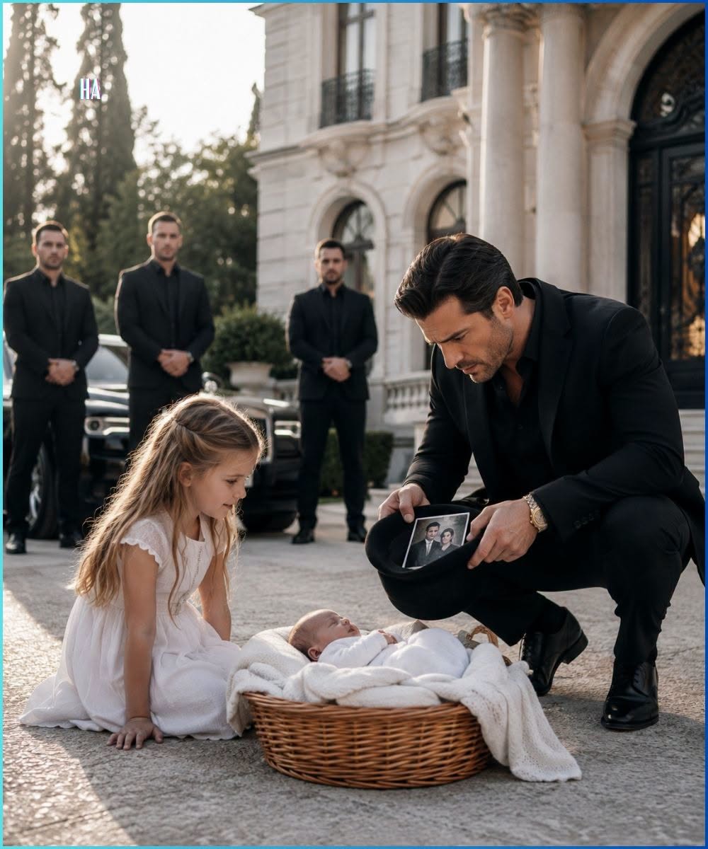 The Little Girl Found a Newborn Beside the Mafia Boss’s Mansion and the Photo Hidden in His Hat Destroyed the Lie He Had Believed for Twelve Years