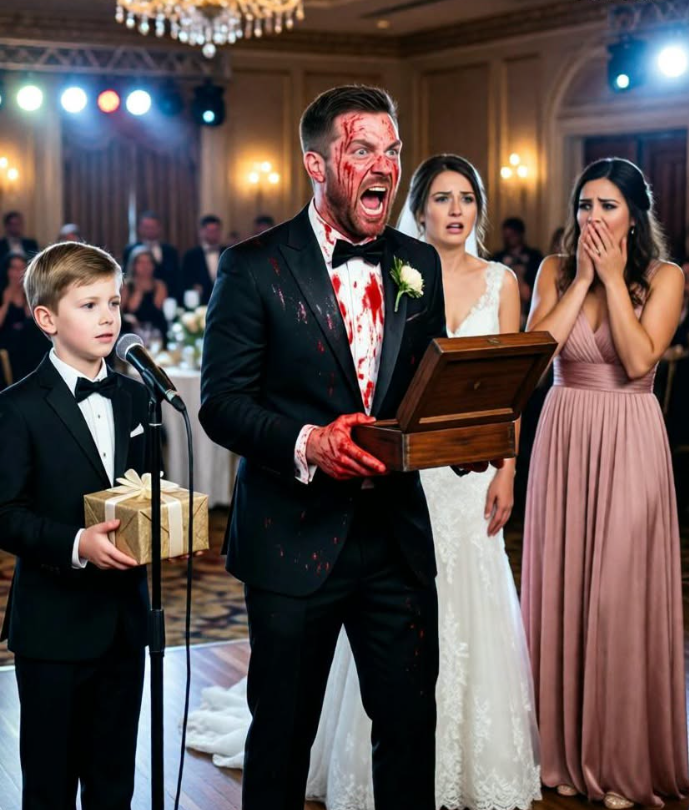 My ex-husband cheated on me, left me and our son, and still invited us to his wedding. During his speech, he laughed and said, “Leaving that trash was the best decision of my life!” The crowd burst into laughter. Then my son calmly took the microphone. “I brought a special gift for you, Dad,” he said, handing him a box. When my ex opened it, his scream silenced the entire room.