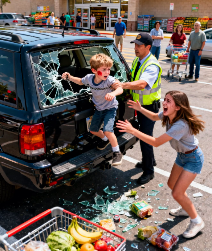 My stepfather struck my little brother and locked him inside a sweltering car for refusing to call him “Dad.” A parking attendant broke the window—and the child handed police the key to a storage unit no one knew existed.