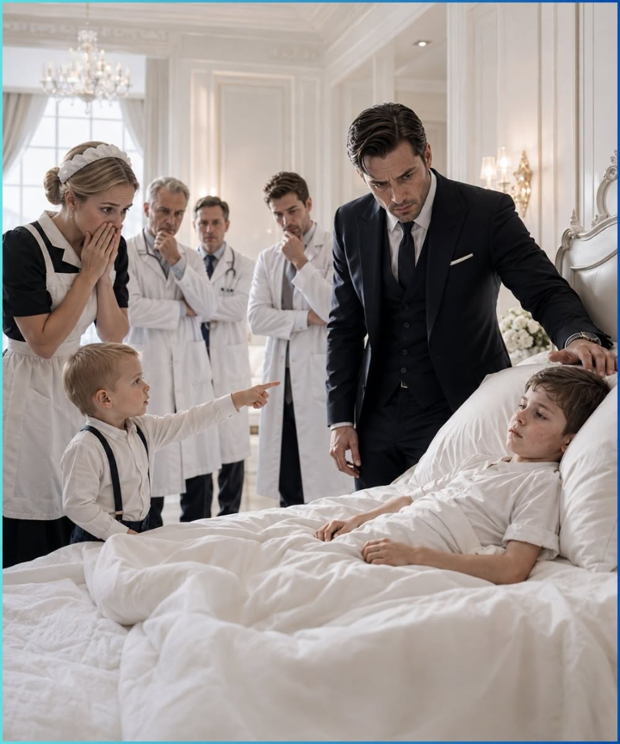 Every Doctor Said the Mafia Boss’s Son Was Dying Until the Maid’s Toddler Pointed at His Pillow and Whispered One Terrifying Sentence