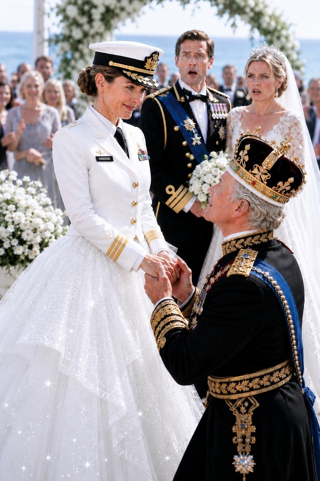 I Tried to Kick My Husband's "Poor Ex" Out of Our Royal Beach Wedding—Then the King Dropped to His Knees in Front of Her and Exposed My Worst Mistake.