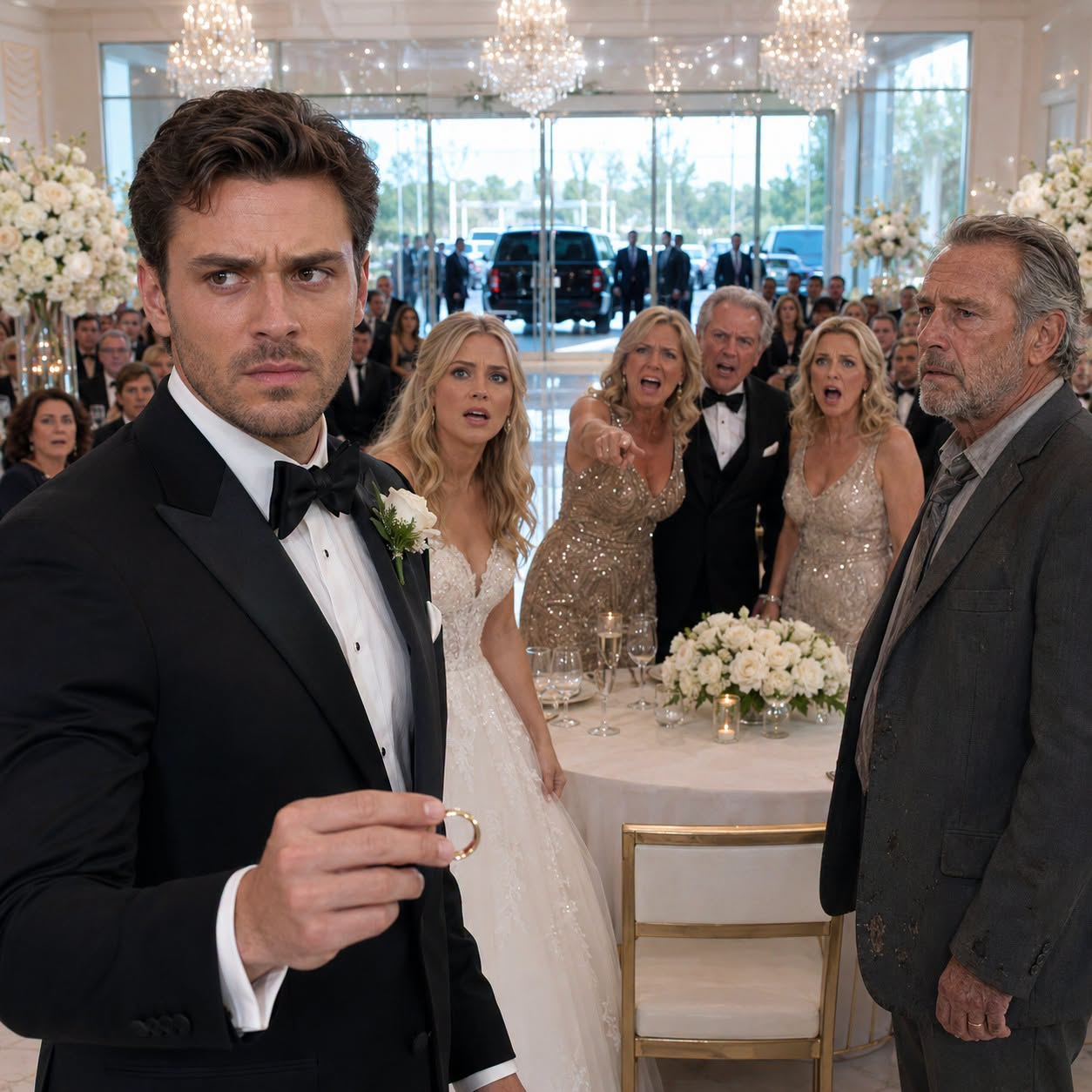 On my wedding day, my in-laws mocked my dad in front of 500 people. they said, “that’s not a father — that’s trash.” my fiancée laughed. I stood up and called off the wedding. my dad looked at me and said, “son… I’m a billionaire.” my entire life changed forever - True Stories