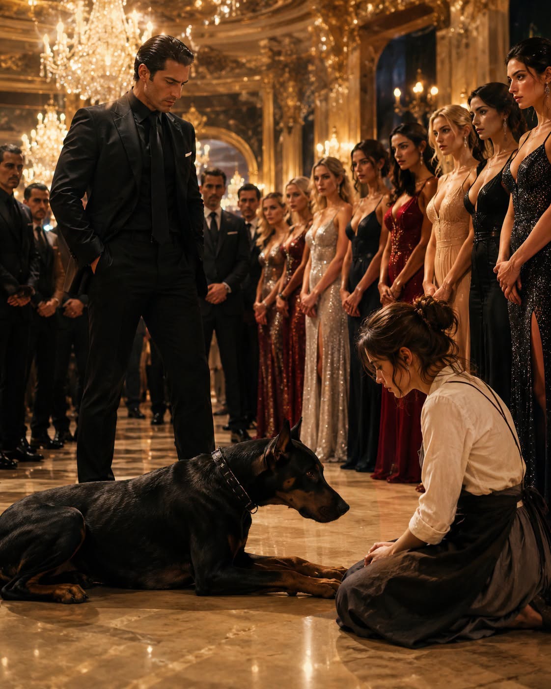 The Mafia Boss Refused to Pick a Woman—Until His Dog Lay Down at a Poor Waitress's Feet