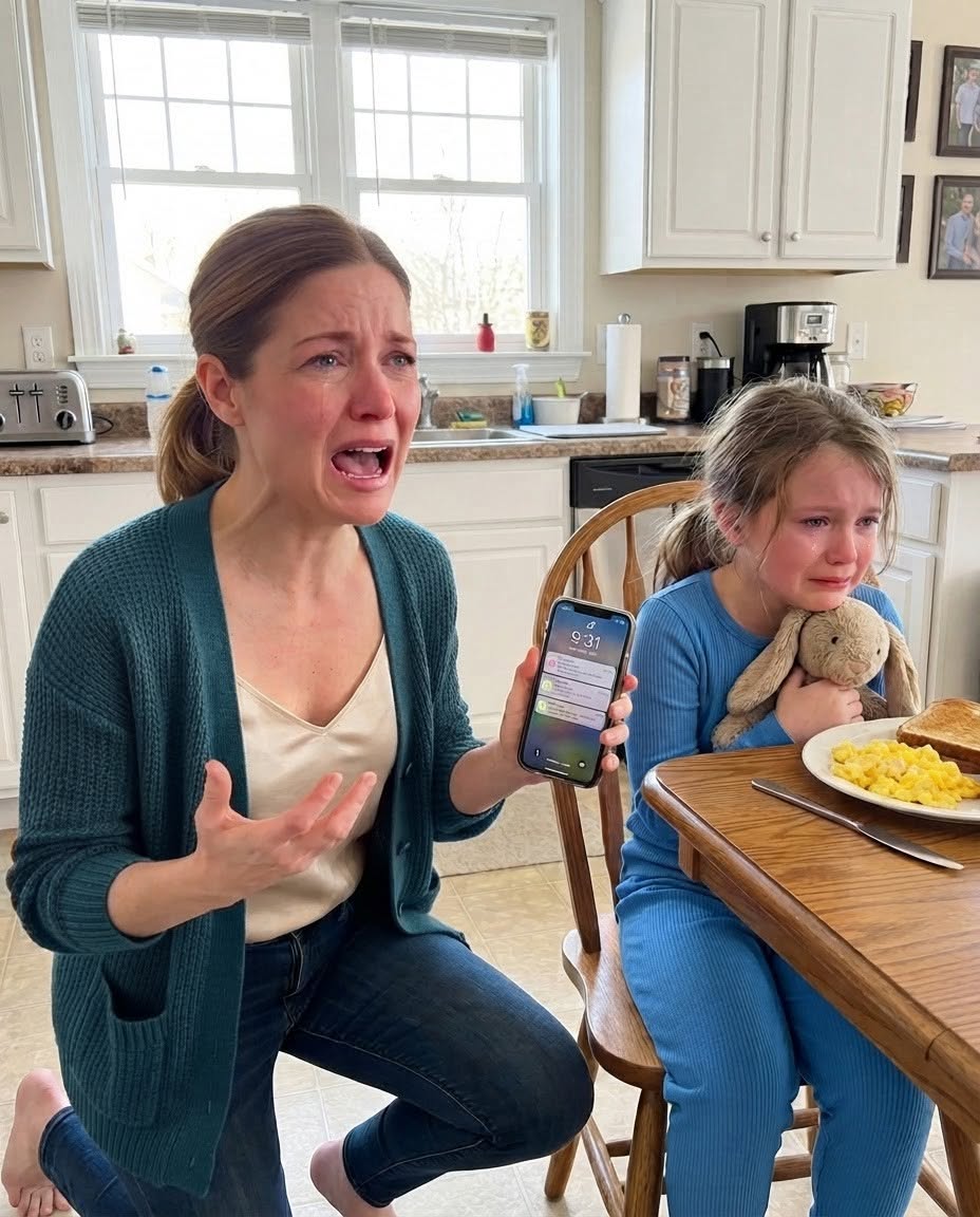 I picked up my 9-year-old daughter from my parents’ house after a week-long business trip to Europe. The next morning, I made her breakfast, but she only stared at her plate.