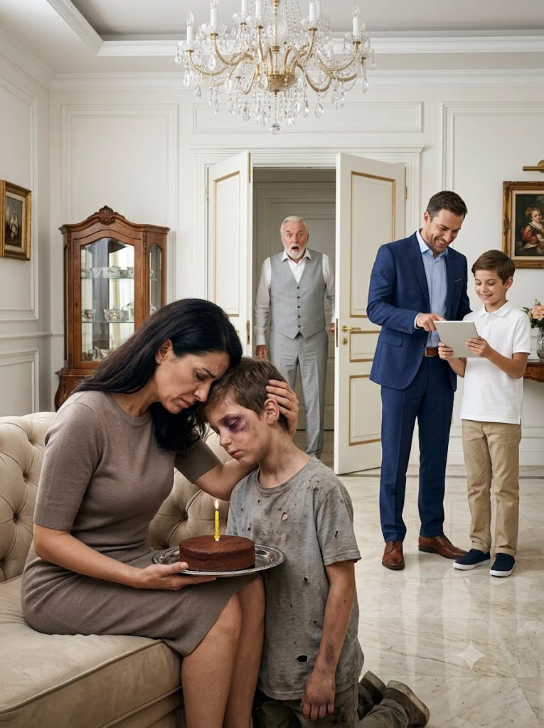 A father s:lapp:ed his 7-year-old son for asking for a cheap birthday cake, but the very next day he gave his nephew a tablet instead.