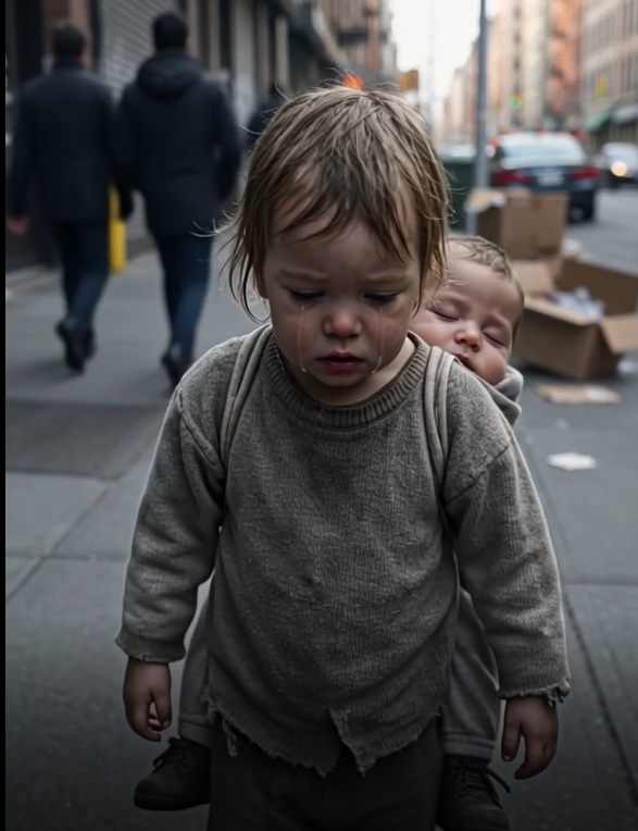 "Unfortunate Lives" Part Two  The Crying Toddler Carried His Baby Sister Through the City... Repeating the Promise He Made to Their Mother.