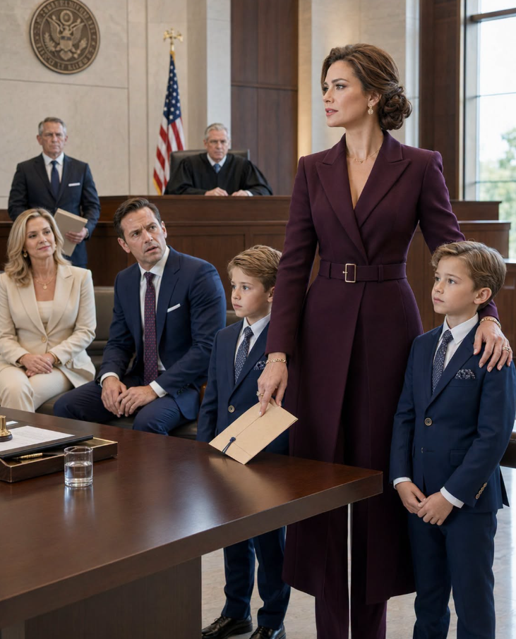 “You’ll Leave With Nothing—and I’ll Take Our Twin Boys,” My Husband Said While His Secret Lover Smiled Beside Him in Court—With a Prenup, a Fortune, and Three Attorneys Behind Him, He Thought I Had Already Lost… Until the Judge Opened the Company’s Original Ownership File, Read the Woman’s Name at the Top, and Asked My Husband One Question He Couldn’t Answer