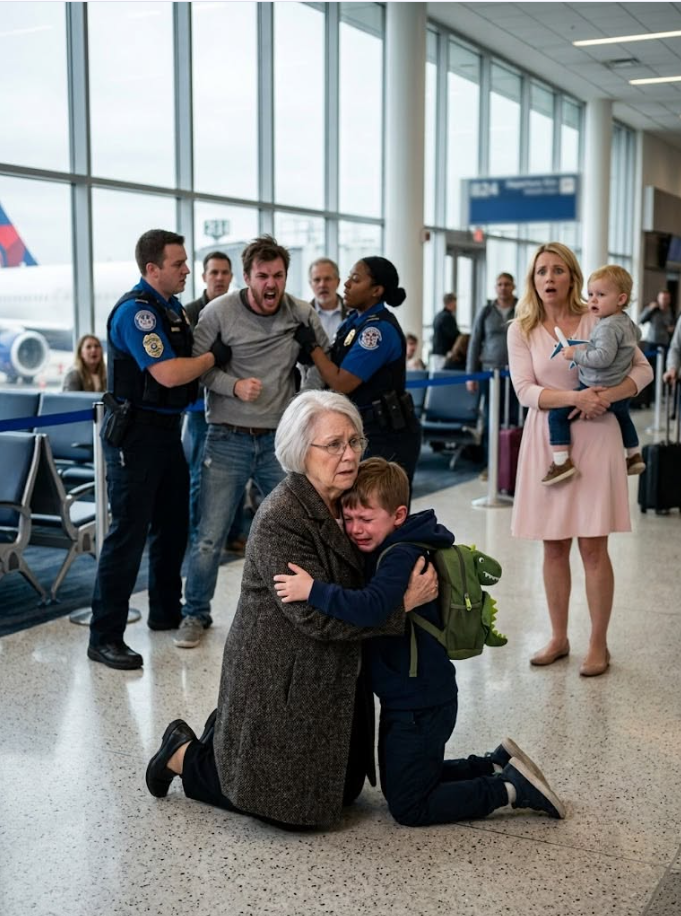 SDT-My ten-year-old grandson called from a crowded airport, sobbing that his stepmother had sent him for a pretzel while she boarded the Orlando flight with his father and her own children—so I picked him up beside security, uncovered the ticket Lauren had secretly cancelled the night before, and within three days her “perfect vacation” collapsed when her own daughter’s recording and airport footage proved she had planned to throw Noah away.