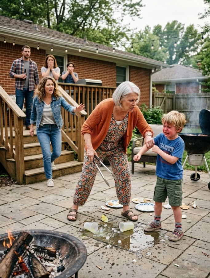 sdt-During a family barbecue, my nephew ran backward into my seven-year-old son, but everyone blamed Ethan before he could explain—and when my mother pressed red-hot tongs into his palm to “teach him,” my family called it discipline, until my husband’s 911 call, the neighbors’ videos, Tyler’s confession, and the police sirens outside turned the backyard secret into an assault case no one could bury as “family business.” - News