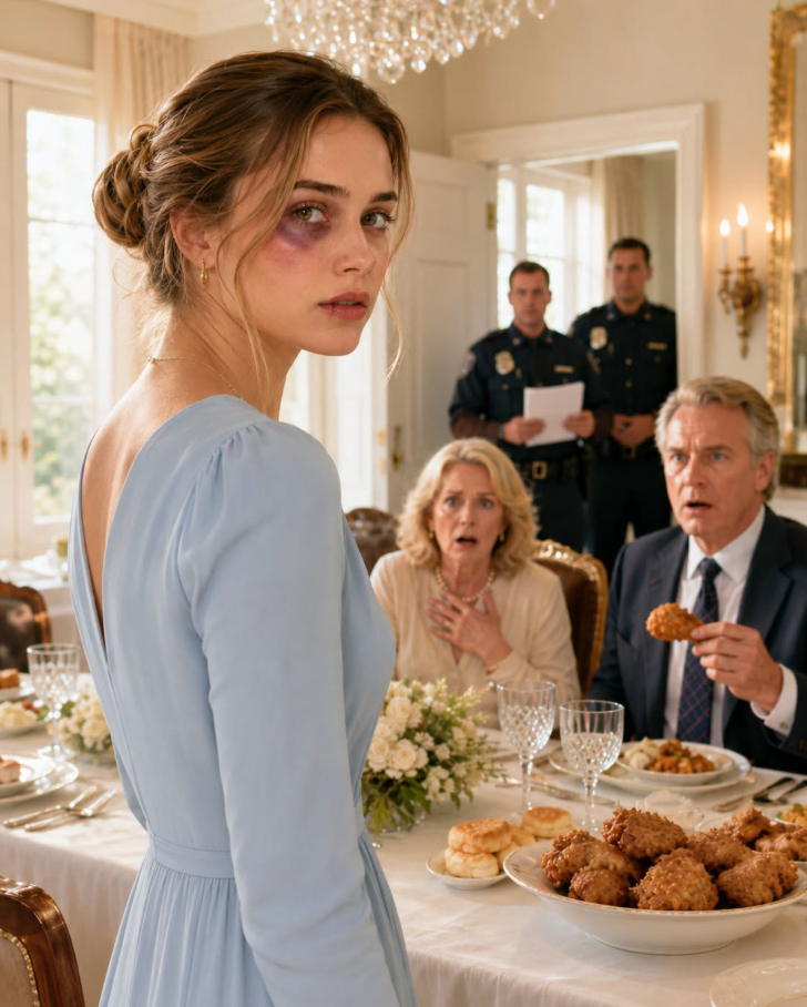 He sl@p/ped me so hard my lip bled, all because I asked him where he’d been last night. Early this morning, I quietly prepared a lavish Southern feast and set out silver cutlery. “What a good wife,” he gloated, seated at the head of the table. But his face turned pale when the kitchen door opened and someone entered.