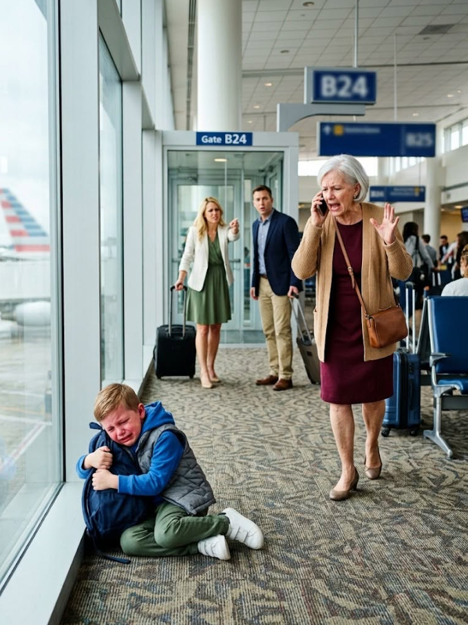 sdt-My 10-year-old grandson called me from an airport payphone, terrified and alone, after my daughter-in-law left him behind and flew to Florida with my son and her children, then texted that he was “grounded” and I should not make it dramatic—but when I called airport police, Children Services, and my attorney, their two-week vacation ended in three days, and my son finally had to answer for choosing silence over his child. - News