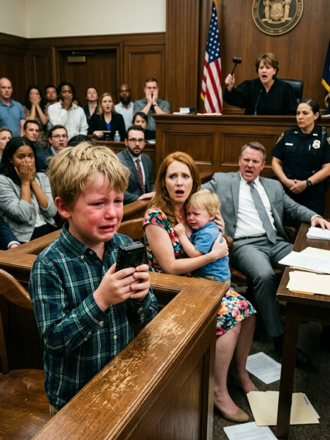 sdt-The judge asked my 9-year-old son which parent he wanted, and my wealthy husband smiled because he thought his perfect documents had already beaten me—but then Lucas pulled out his grandfather’s recorder, and Daniel’s own voice exposed the hidden trust, the threats, the fake concerns about my stability, and the custody scheme he built to steal control of our sons’ future. - News