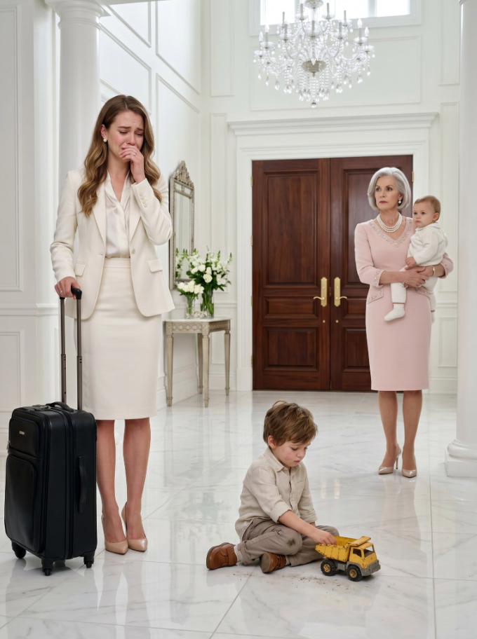 I returned home with a suitcase packed full of toys for my son, only to find him crawling on all fours like an afterthought while my mother-in-law cradled his mistress's baby and cooed, "Now *that's* our pride and joy." My husband couldn't even look me in the eye. Instead of making a scene, I just smiled, calmly asked for a glass of water... and dialed the one lawyer they never saw coming.