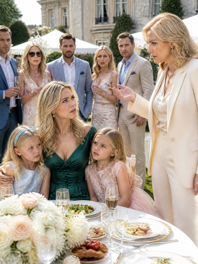 My mother-in-law snatched the dinner plates right out from under my two daughters, coldly declaring, "Only women who give birth to sons deserve a seat at this table." She had no clue that the very daughter-in-law her family had spent a decade looking down on secretly owned a multi-million-dollar real estate empire. The exact second she chose to humiliate those two little girls was the exact second everything they had spent years pretending to build began to collapse around them.