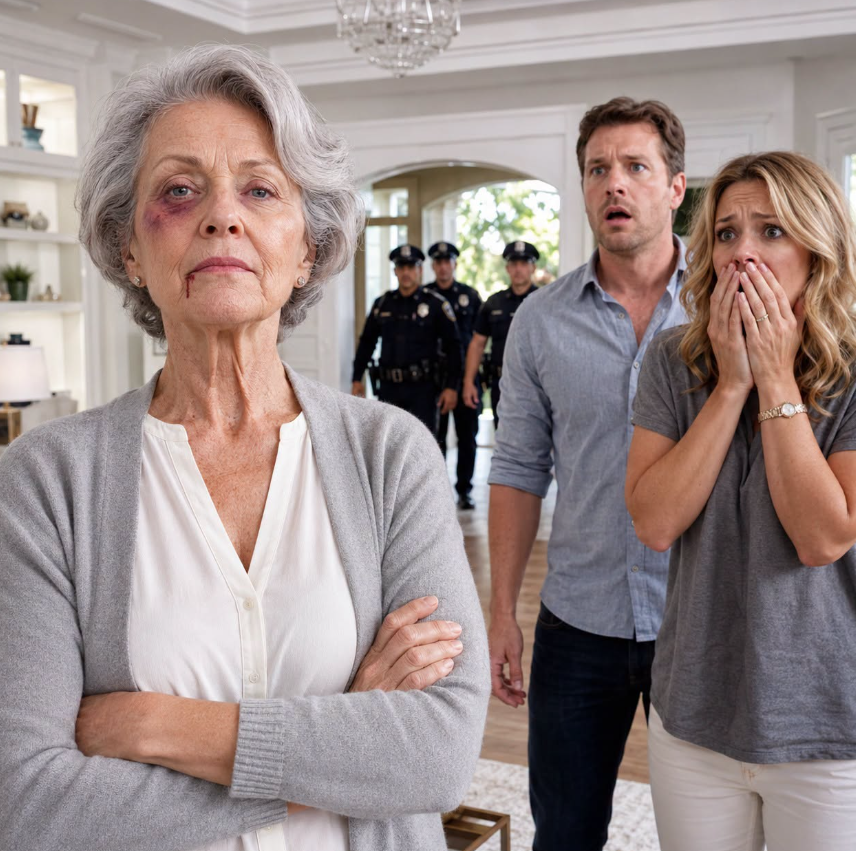 After my husband died, my son and daughter-in-law demanded I sell the farm where every field still carried his memory. When I refused, my son struck me across the face. “You senile old woman,” he snarled. I slowly stood, wiped the blood from my lip, and made one call. “Begin the transfer,” I whispered. They laughed—until their phones started ringing and the life they had stolen began collapsing around them. - True Stories