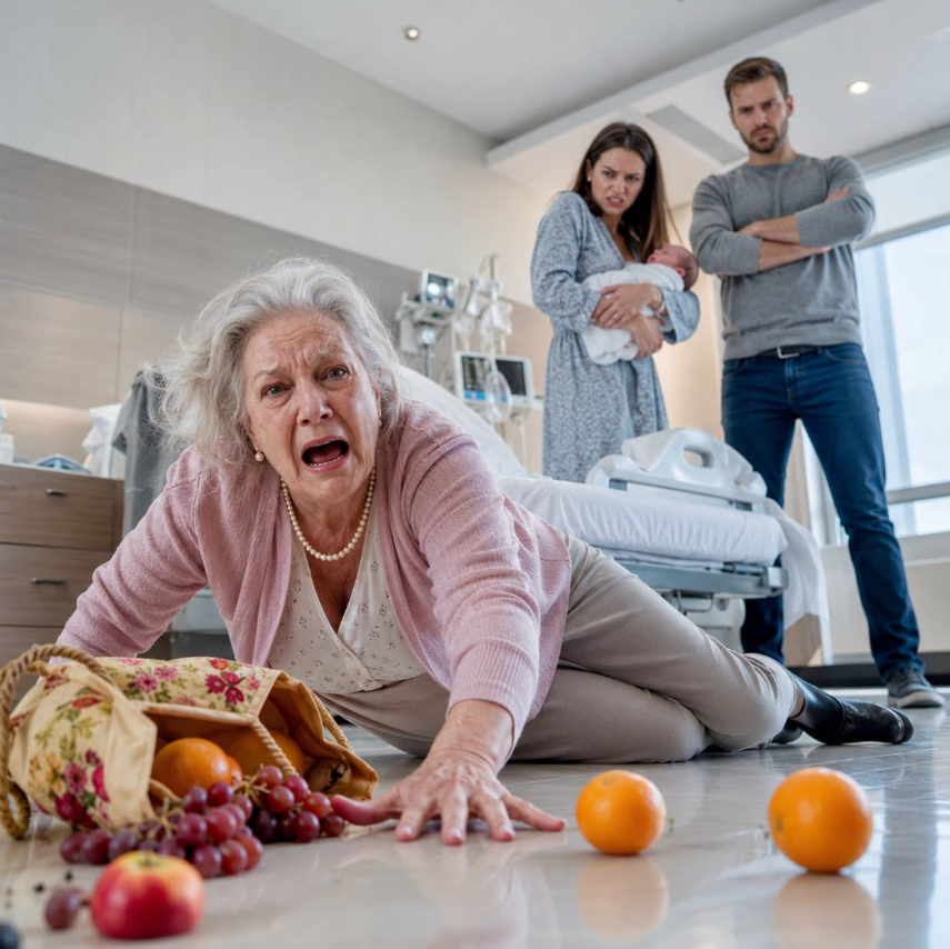 I entered the hospital room eager to meet my newborn grandson, but my daughter-in-law pulled him away. “Stay back, you filthy old woman! You’ll infect my son!” She shoved me hard, sending me crashing to the floor. My own son stood nearby with folded arms, watching calmly and nodding. I slowly rose, brushed off my coat, and smiled. “Then don’t take anything that belongs to this filthy old woman…” By morning, they would discover exactly what I meant. - True Stories