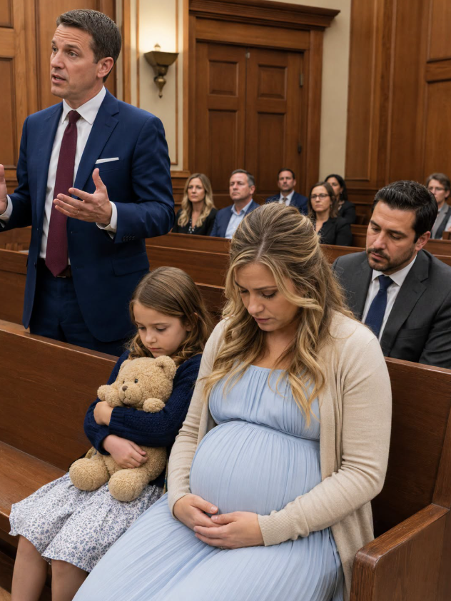 A Pregnant Wife Asked the Judge for a Divorce and Gave Everything to Her Husband While His Mistress Laughed, but the Courtroom Went Still When the Judge Called in a Little Girl Who Had Revealed What Her Father and the “Mean Lady” Had Done