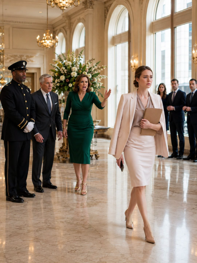 I walked into my dad’s hotel gala and heard my stepmother snap, “Security, remove her.” I left without saying a word, then quietly transferred the hotel, the land, and $24 million into my trust. Minutes later, my phone exploded with 74 missed calls. By midnight, she was pounding on my door.