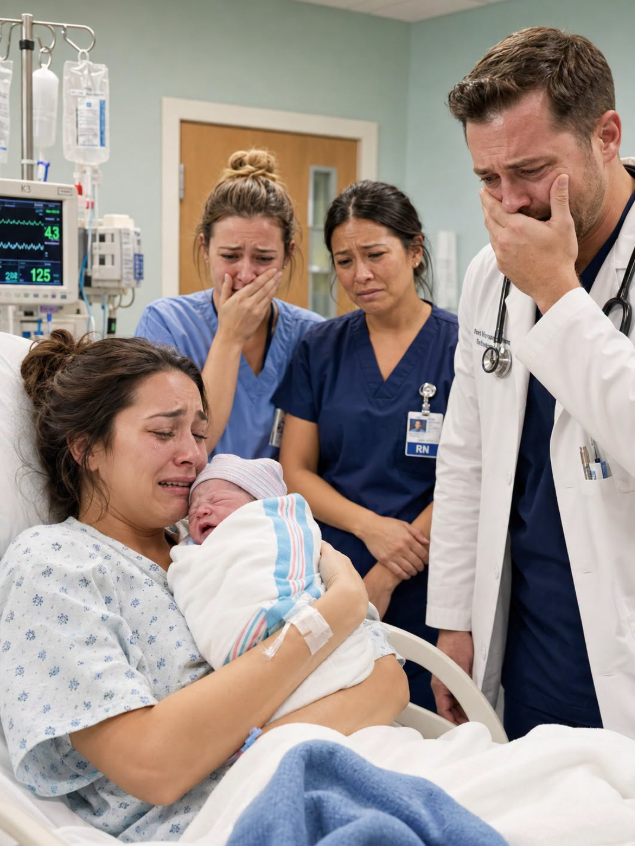 She walked into the hospital alone to give birth… and moments after her baby was born, the doctor looked at him and suddenly broke down in tears.