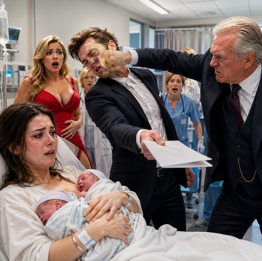 Sitting by my premature twins' incubators, my husband dropped a folder of divorce papers onto my lap. His pregnant mistress stood behind him, smirking while wearing my custom maternity coat. "I emptied the joint accounts," he whispered coldly. "You and these runts are on your own." I didn't beg. I quietly signed the papers, picked up my phone, and called my grandfather—the ruthless billionaire who owned the very hospital network they were standing in. They thought I was a broke orphan. Ten minutes later, the hospital security dragged them out. - True Stories