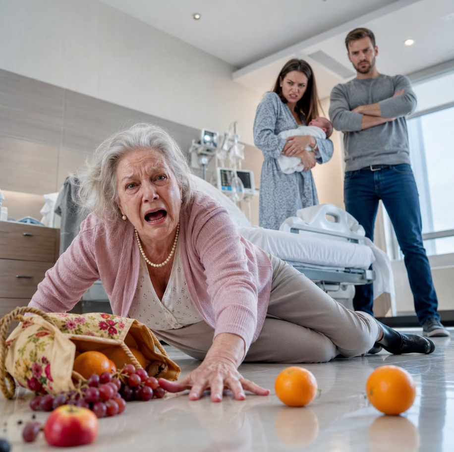 I entered the hospital room eager to meet my newborn grandson, but my daughter-in-law pulled him away. “Stay back, you filthy old woman! You’ll infect my son!” She shoved me hard, sending me crashing to the floor. My own son stood nearby with folded arms, watching calmly and nodding. I slowly rose, brushed off my coat, and smiled. “Then don’t take anything that belongs to this filthy old woman…” By morning, they would discover exactly what I meant. - True Stories