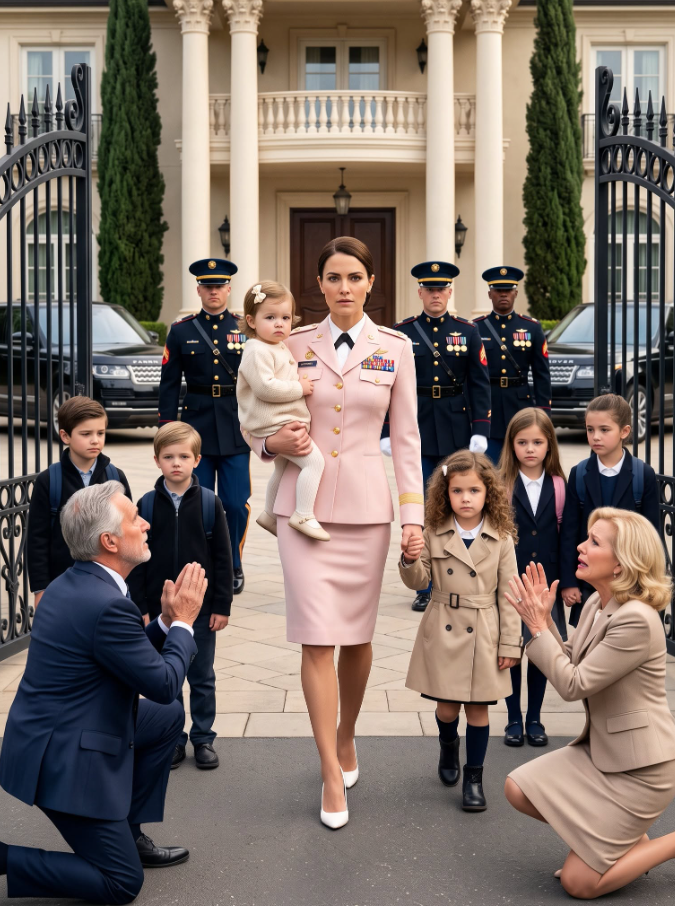 My father-in-law kicked my six children and me out into a freezing storm, screaming that only 'real family' deserved to be under his roof. He is thinking I was just his late son's helpless widow. He had absolutely no idea that I am a decorated senior military officer—or that the deed to the entire mansion belongs to me, not him.