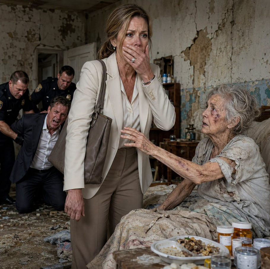 I came home from a business trip expecting silence, not a note from my husband: “Take care of the old woman in the back room.” When I opened that door, I found his grandmother barely alive. Then she grabbed my wrist and whispered, “Don’t call anyone yet. First, you need to see what they’ve done.” I thought I was walking into neglect. I had no idea I was stepping into betrayal, greed, and a secret that would destroy my entire marriage. - True Stories