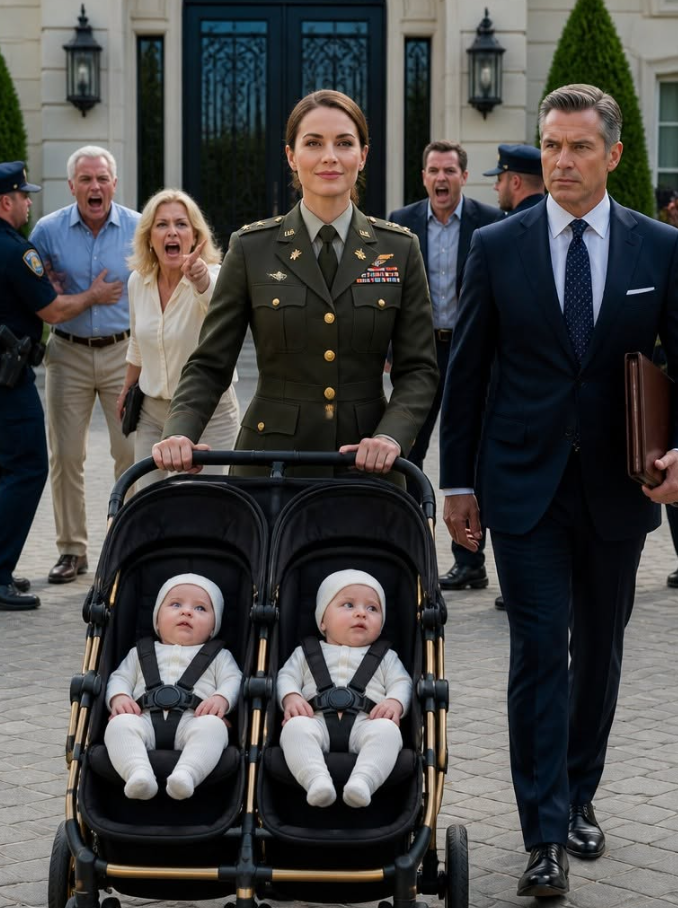 While carrying our twins, I stayed silent as the community credited my husband's mistress with saving his parents' property. Days later, he served me divorce papers in the hospital, calling me worthless and leaving without realizing my true rank as a U.S. Army colonel. He thought he had won, until I showed up again with a military escort, senior officers, and law enforcement standing behind me.