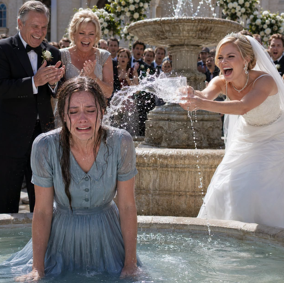 I arrived at my sister’s wedding wearing the same old dress she had mocked for years. She wrinkled her nose and sneered, “She reeks of poverty.” Then she shoved me into the fountain, laughing, while our parents clapped. “It’s just a joke,” they said. Soaked but smiling, I stepped out, raised the microphone, and glanced at the lawyer waiting beside the stage. “You’re right,” I whispered. “Now let’s see who laughs last.” - True Stories